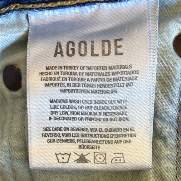 Agolde Women’s Classic Denim Button fly Jeans. Create a bundle and save! - Picture 8 of 9